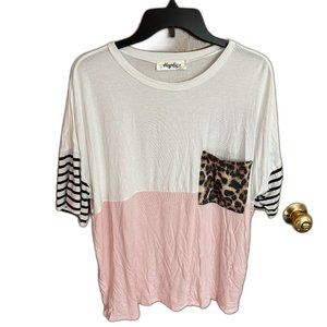 Haptics by‎ Holly Harper Oversized Small Boutique Top with Pocket